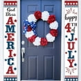 thumbnail image 6 of Patriotic Decorations - 4th of July Decorations: Outdoor Hanging American Flag Banners, Porch Signs for Veterans Memorial, Labor Day, Presidents' Day, and Election Day, 6 of 6