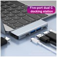 thumbnail image 4 of Injueey USB C Hub Tipo C Reemplazo para Multiport Electronic Hub Adaptador portátil HUB Usb C para paquete de cajas Juegos de teclado y mouse para computadora, 4 of 6