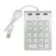 thumbnail image 1 of Teclado numérico con cable - Teclado numérico USB Teclado numérico para computadora portátil Teclado numérico de 18 teclas con 3 puertos USB 2.0 Teclado numérico, Plata, 1 of 5
