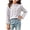 Gray, variant on FAIWAD Girls Ribbed Knit Shirts Cute Long Sleeve Crew Neck Bow Tops Fall Casual Daily Clothes