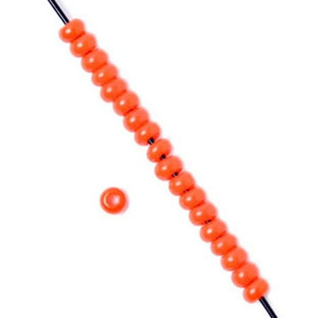 - 10/0 Orange Czech Seed Beads 40 grams