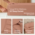 thumbnail image 4 of Casa Platino Cotton Twin XL Sheet Set – 450 Thread Count 100% Cotton Cooling Sheets, Premium Hotel Finish, Silky Smooth Comfort, Oeko-Tex Certified – Rose Dawn, 4 of 8