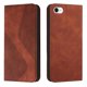 thumbnail image 1 of Funda tipo cartera de cuero magnético texturizado con patrón en S para iPhone 6, 7, 8, SE2 y SE3: alta resistencia magnética, ranuras para tarjetas, antiarañazos y protección duradera., 1 of 5