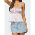 thumbnail image 3 of LMLYSoH Women Babydoll Tank Tops Slim Lace Trim Square Neck Sleeveless Backless Crop Shirt Summer Streetwear, 3 of 7
