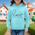 thumbnail image 2 of Vividxx Hoodies For Girls Toddler Long Sleeve Letter Print Hoodie Warm Kids Pullovers Tops Comfortable 18-24 Months, 2 of 4