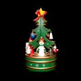 thumbnail image 1 of Caja de música navideña, caja de música de madera, accesorios giratorios para decoración de árboles de Navidad (verde) Rojo Verde Cocina, Decoración y Otros, 1 of 5