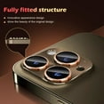 thumbnail image 3 of Hionly for 2 Pack iPhone 16 Pro Max/iPhone 16 Pro Metal Camera Lens Protector - Brown, 3 of 6