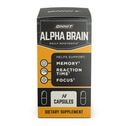 ONNIT Alpha BRAIN Premium Nootropic Brain Health Supplement, Memory and Focus Support, 14 Ct