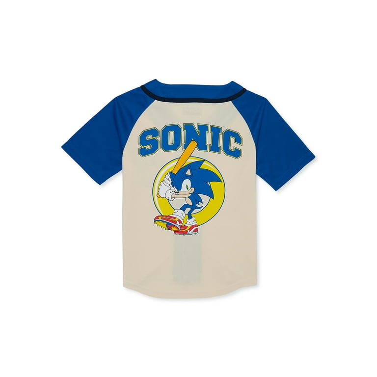 SEGA Boys Sonic Hedgehog Baseball Jersey and Graphic T-Shirt Set