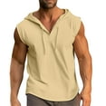 thumbnail image 1 of Chemise de Printemps pour Homme Couleur Unie Cravate Rétro Sans Manches Col en V, 1 of 6