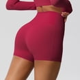 thumbnail image 5 of HAOTAGS Women's Yoga Shorts,High Waist Breathable Quick-Dry Slim Shorts Red M, 5 of 9