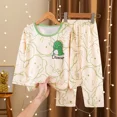 thumbnail image 1 of Conjunto de pijama con estampado de Sanrios Kuromi Hellokittys para niños y niñas, ropa Kawaii de manga larga con cuello redondo para el hogar, bonito camisón para niños, 1 of 5