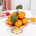 thumbnail image 2 of Hermoso frutero con base irrompible con patrón en relieve de aleación de metal. dorado, 2 of 9
