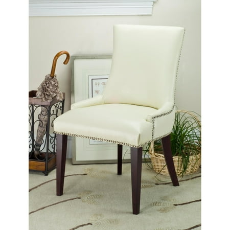 leather cream dining chair safavieh becca chairs hayneedle