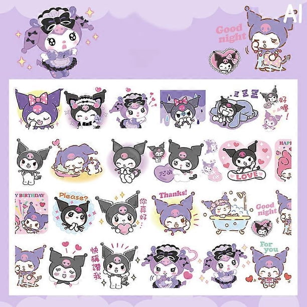Kawaii Sanrio sticker Kuromi Cinnamoroll Anime and mobile phone C A1, cute and collectible.