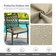thumbnail image 4 of Aoodor Outdoor Chair Pads, W21'' x D21'' Patio Seat Cushion Set of 2, Fade-Resistant Polyester, Khaki, 4 of 9