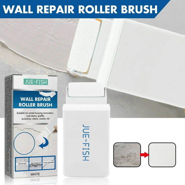 Cepillo giratorio reparador de pared con pasta | Relleno de grietas de agujeros | Crema para la reparación de arañazos de graffiti | Rodillo y raspador de fácil aplicación | Inodoro de secado rápido