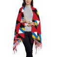 thumbnail image 7 of Flag Of Barbuda Pashmina Feel Shawls Wraps Rave Scarf for Women Men Soft Silky Scarves Hijab, 7 of 7
