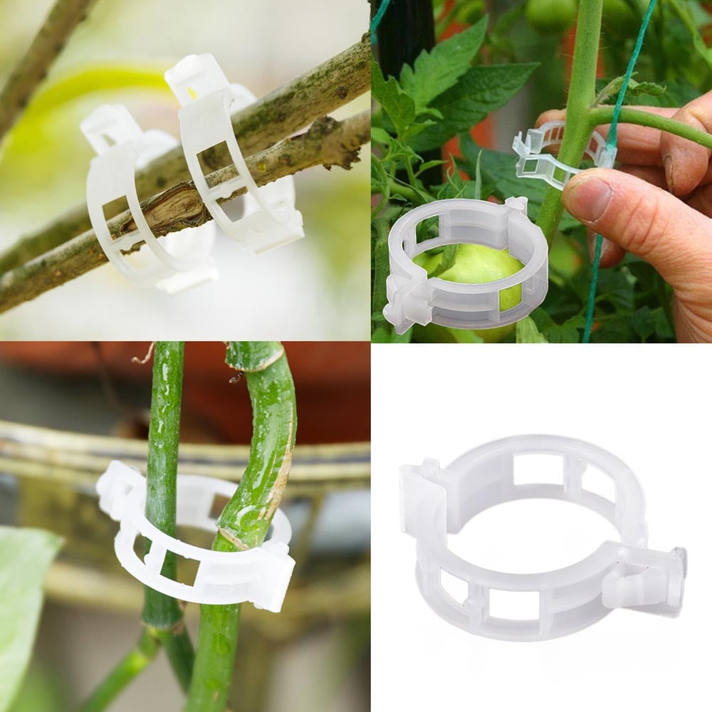 50 Trellis Tomato Clips Supports/Connects Plants/Vines Trellis/Twine/Cages 