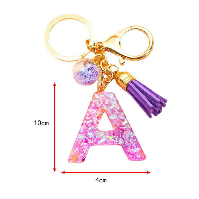 Simple Stainless Steel 26 Letters Key Chain Charm Couple Double-Deck Metal  Initial Alphabet Keyring For Car Handbag Pendant Gift - AliExpress