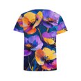 thumbnail image 4 of Camisas de Manga Larga para las Mujeres Suelto Ajuste Impreso Verano Sexy Cuello Redondo Superior, Poliéster Regular, 4 of 5