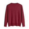 thumbnail image 3 of Sweaters for Women Lightweight Knit Pullover Tops Long Sleeve Shirts Crewneck Fashion Clothing Fall Outfits 2025 Wine XL, 3 of 4