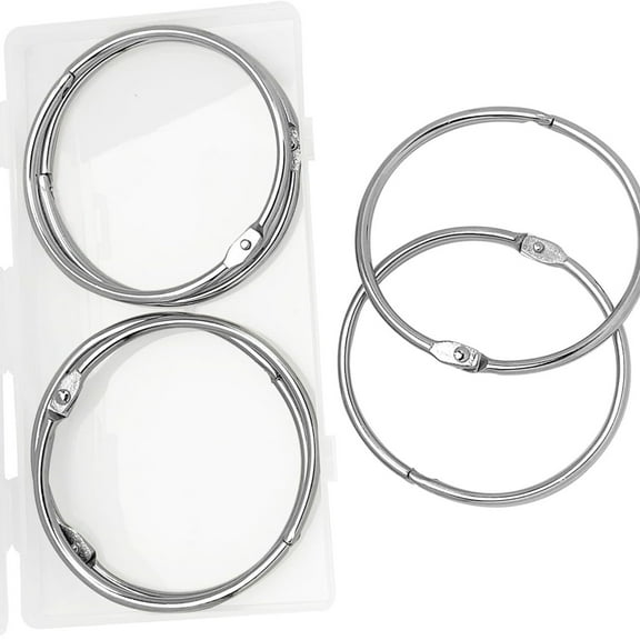 Loose Leaf Binder Rings, Keychain Key Metal Nickel Plated Steel Binder Book Rings