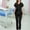 L Size Black, variant on Scrubs Sets Workwear Breathable V Neck Tops Uniform Front Zipper Top Nurse Tops Pants Set Working Suit for Women Female Nurse Esthetician SPA XS Size Black