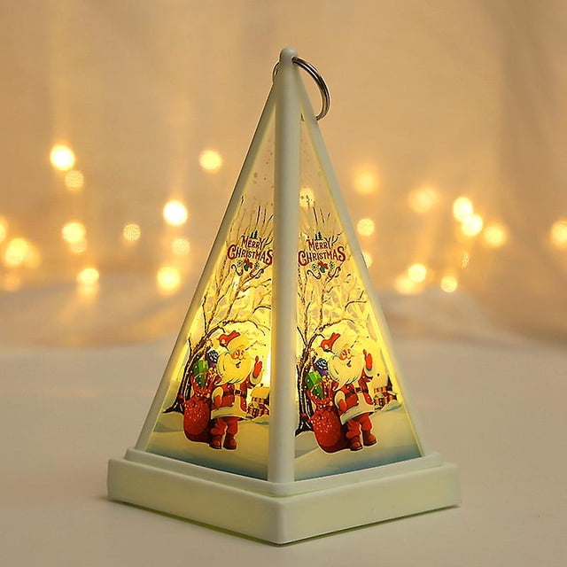 Taian Decoraciones navideñas Luz de noche portátil para niños Regalo de Nochebuena Mesa de reunión Decoración de ventana Atmósfera Colgante (santa Claus)