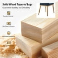 thumbnail image 5 of Dining Chairs Set of 2 Modern Upholstered Solid Wood Legs High Back Armless Side Chair Kitchen Navy, 5 of 7