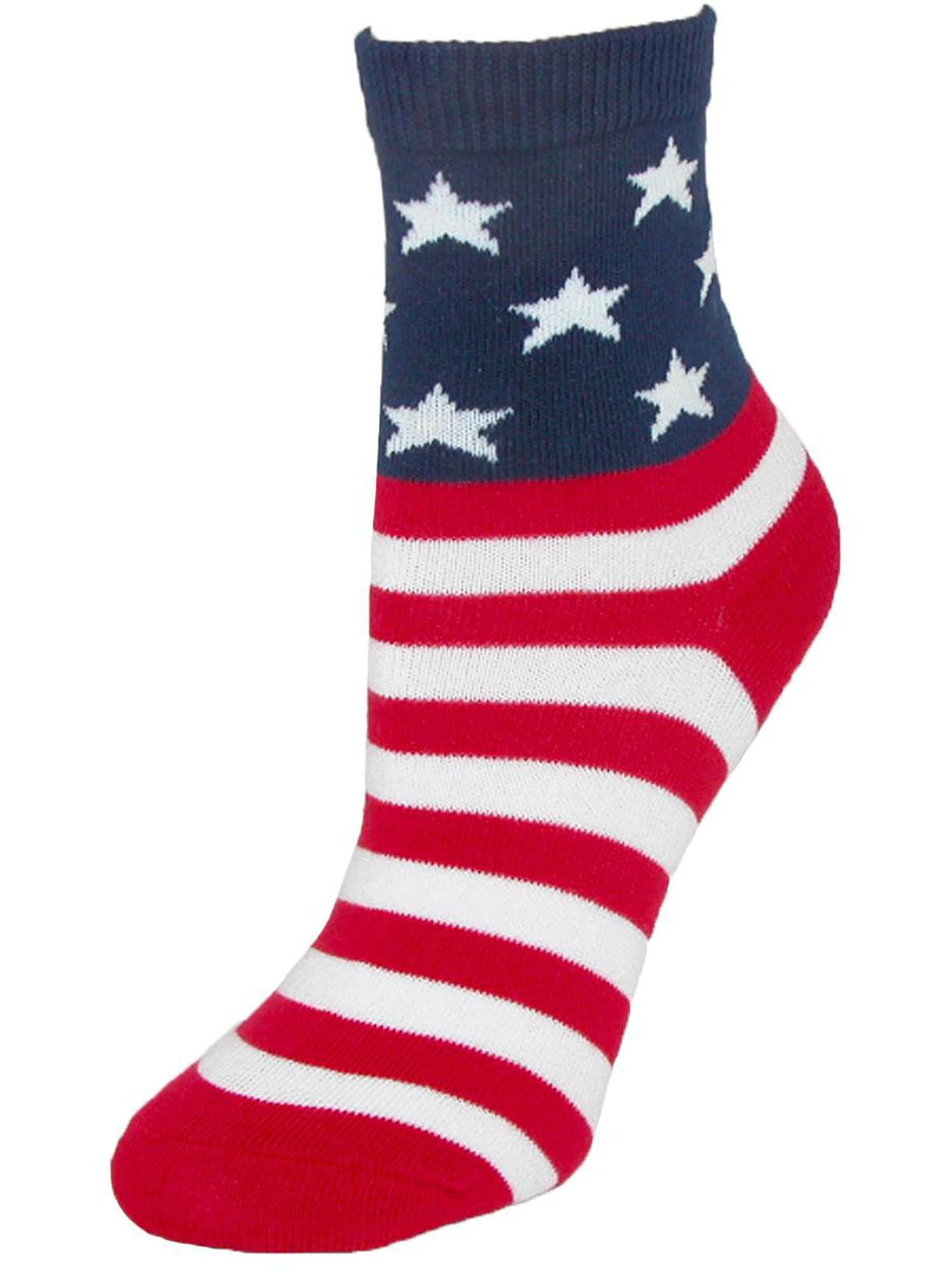 K. Bell Socks Size one size Kids' Cotton USA American Flag Socks