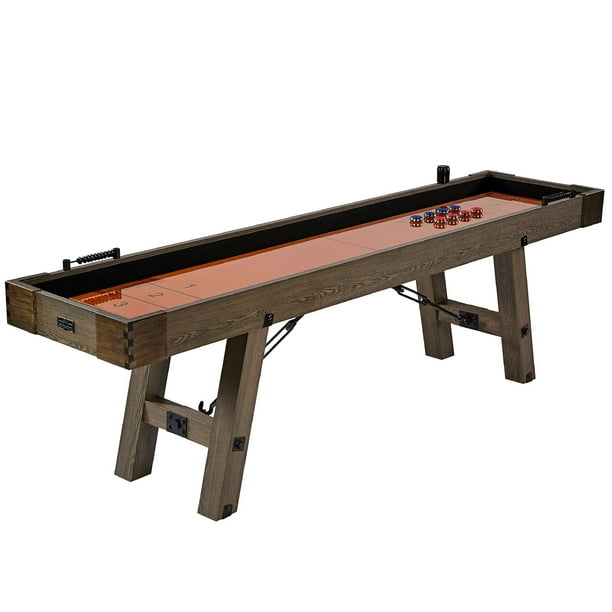 Barrington 9 Sutter Collection Shuffleboard Table Rustic Furniture Brown Walmart Com Walmart Com