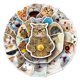 thumbnail image 1 of Pegatinas con emoticonos de gatos, anime, paquete de 50 unidades, dibujos animados decorativos, 1 of 5