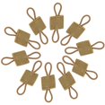 thumbnail image 1 of bolsa al aire libre 10 Uds Clip de soporte correa elástica portátil para chalecos mochilas bolsas (caqui) FLhrweasw Nuevo, 1 of 5