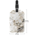 thumbnail image 6 of Square 2Pack PU Leather Marble Texture Cruise Luggage Tag with Privacy Cover and Name ID Tag for Travel Handbags Backpacks Luggage Tags, 6 of 6