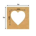 thumbnail image 2 of Thicket Suede Acid Free 7x7 Heart Picture Frame Mat with White Core Bevel Cut for 4x5 Pictures -, 2 of 4