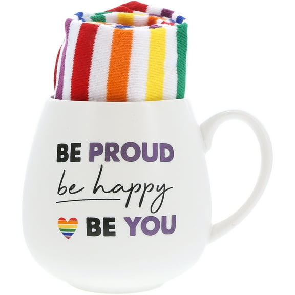 Pavilion Gift Company - Be You - 15.5 oz Mug and Sock Set