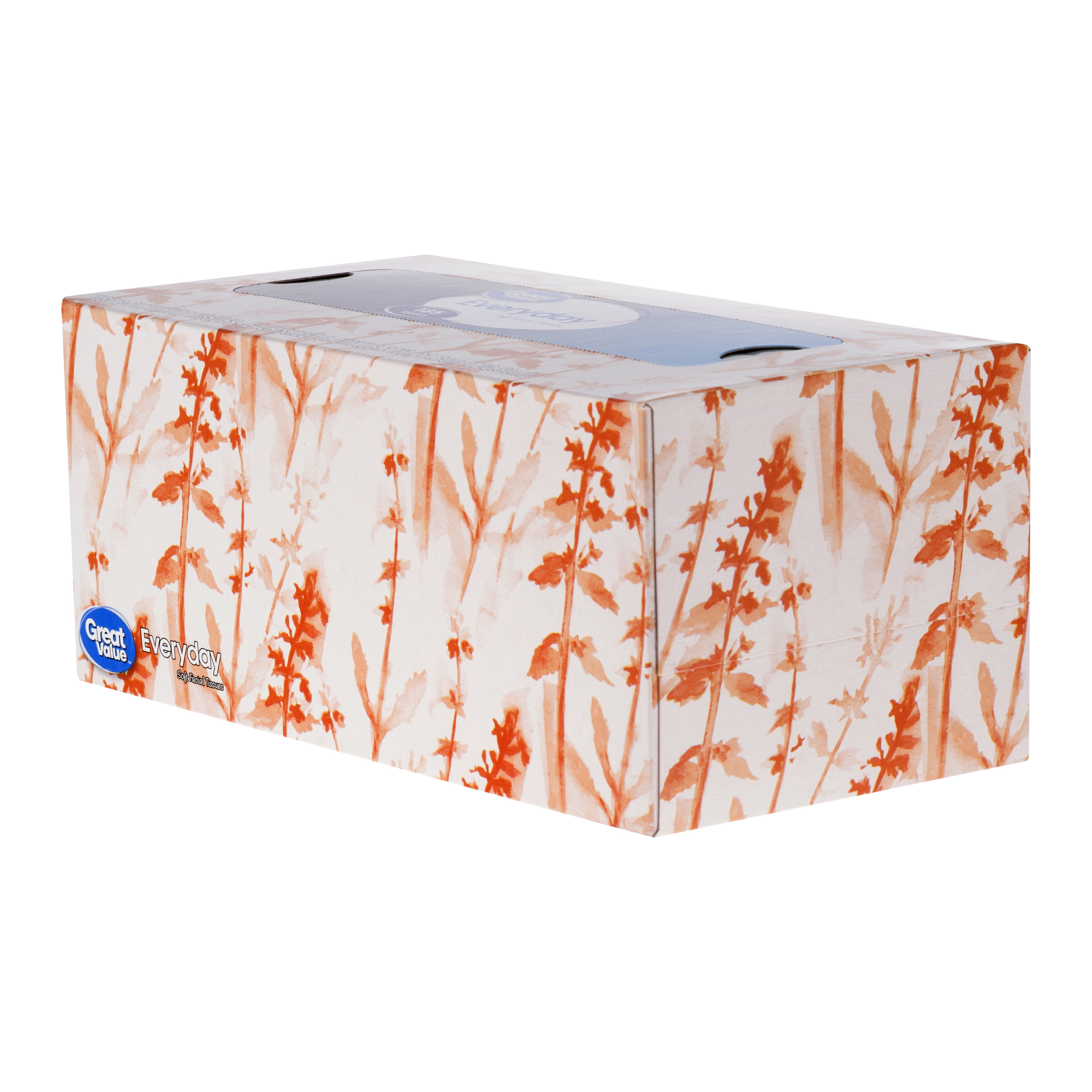 Great Value Everyday Soft Facial Tissue, 185 Sheets