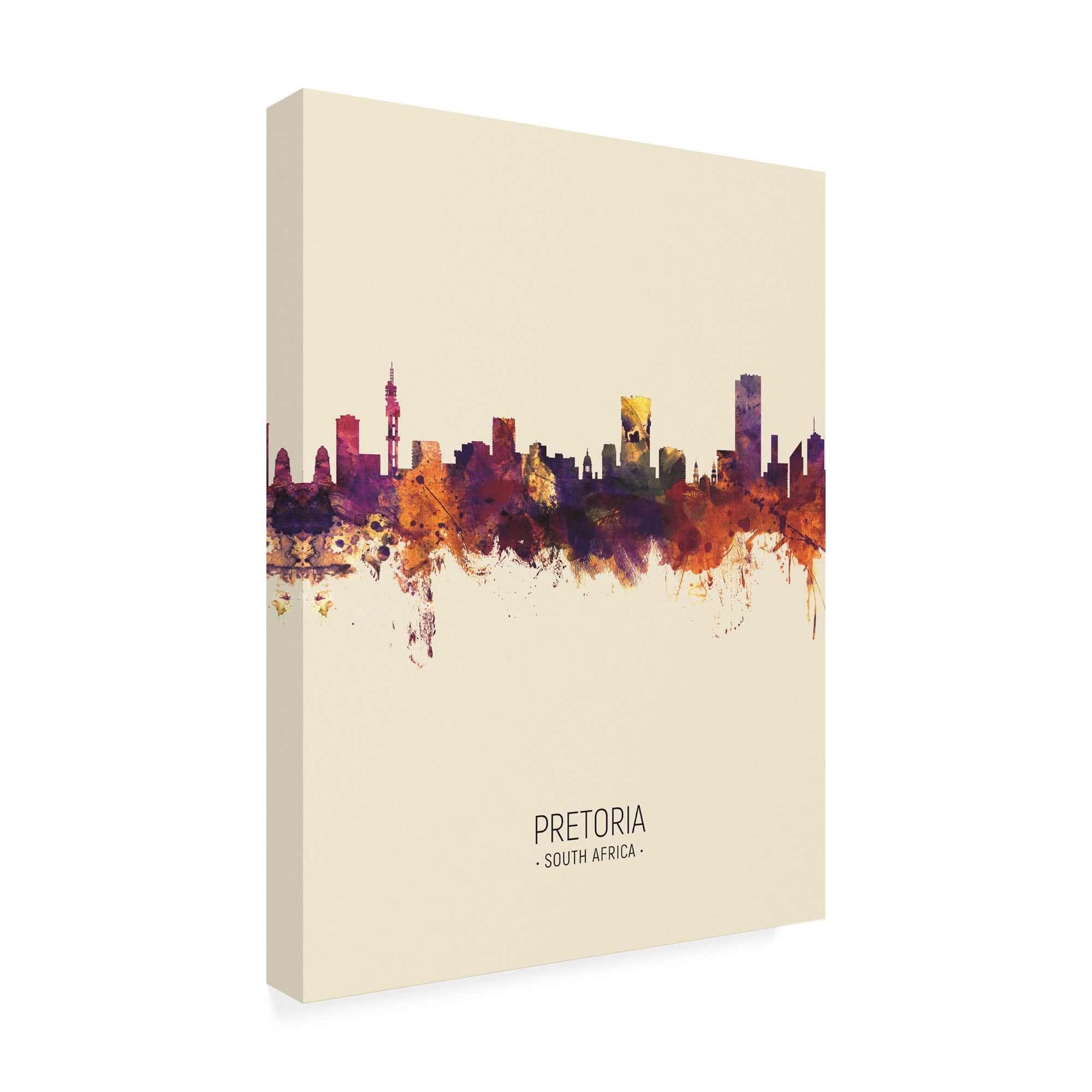 Trademark Fine Art 'Pretoria South Africa Skyline Portrait III' Canvas Art by Michael Tompsett