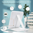 thumbnail image 5 of MATEPROX Lighted Makeup Mirror, Extendable Foldable Travel Mirror Compact Tabletop Vanity Height Adjustment, 5 of 7