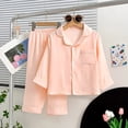 thumbnail image 2 of CAICJ98 Kids Cotton Clothes Set,Boys Girls Button Down Top and Pants Long Sleeve Soft Toddler Comfortable Clothes Sets Boys Girls Outfit Sets,(Orange,3-4 Years), 2 of 4