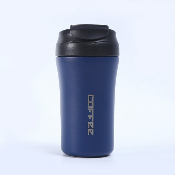 Termo creativo de doble capa de acero inoxidable 304, taza de café fría con aislamiento comercial, taza doble para beber con pajita