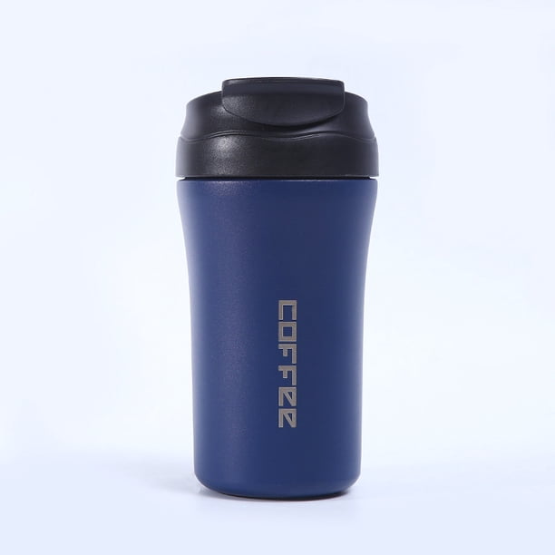 Termo creativo de doble capa de acero inoxidable 304, taza de café fría con aislamiento comercial, taza doble para beber con pajita