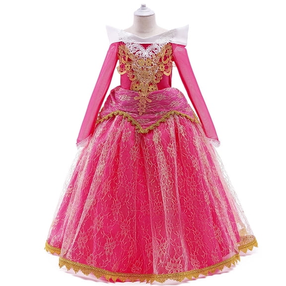 HAWEE Girls Princess Costume Princess Dress Up with Accessories for Halloween Cosplay Carnival Party