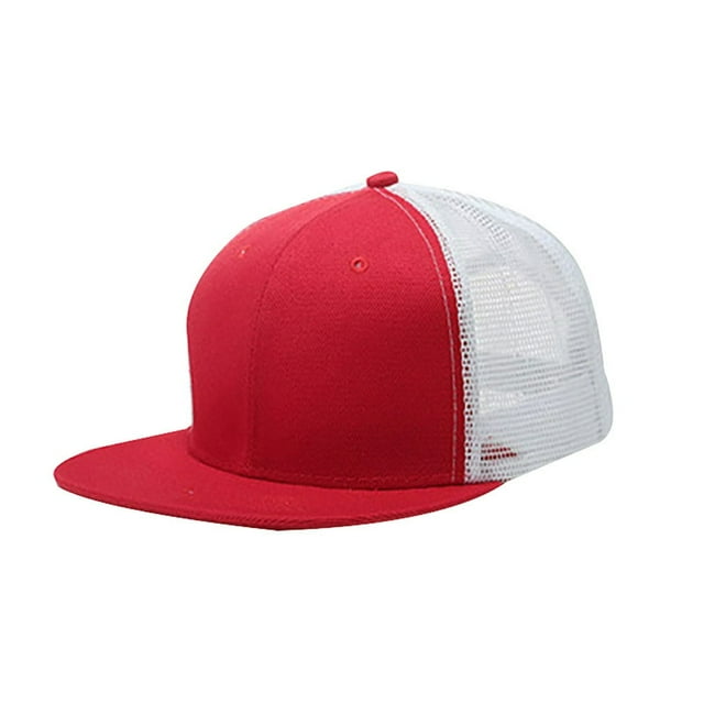MesaSe Fashion 2 Color Mesh Adjustable Snapback Sun Hat Flat Brim Unisex Baseball Cap