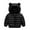 Black, variant on SXIMEE 6M-5T Winter Coats Puffer Padded Jacket for Toddler Boys Girls Kids Light Outwear Cute Bear Ears with Hoods