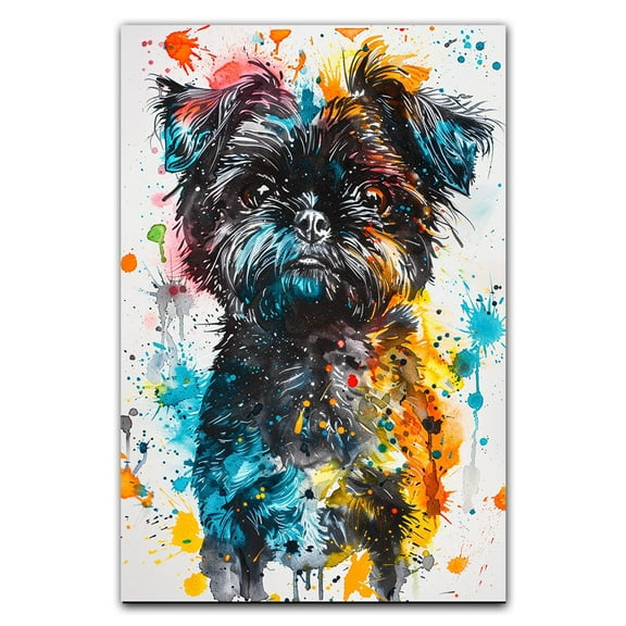 Affenpinscher Dog Poster Wall Art for Bedroom Living Room Funny Graffiti Dog Picture Cool Dog Decor Wall Art