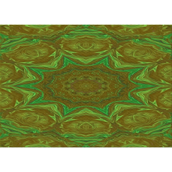 Ahgly Company Machine Washable Indoor Rectangle Transitional Dark Bronze Brown Area Rugs, 7' x 9'