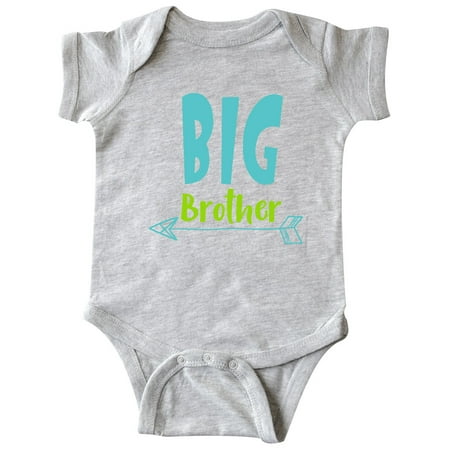 

Inktastic Big Brother Older Brother Arrow - Blue Green Gift Baby Boy Bodysuit