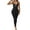 BLK, variant on Women Open Bust Full-Length Shaping Jumpsuits Sleeveless Shapewear Tummy Control
